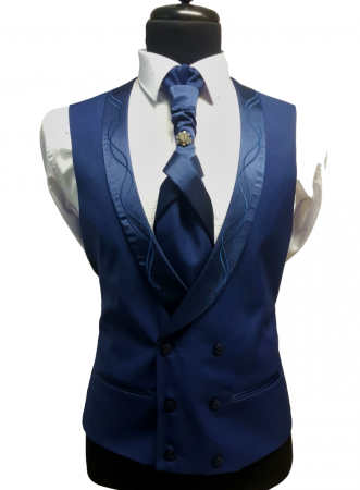 Costum de ceremonie - Albastru - Rever Ascutit [4]