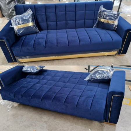 Mobilier - CANAPEA CATIFEA ALBASTRU REGAL