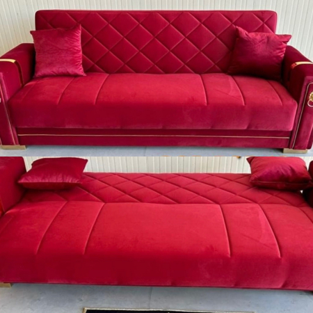 Mobilier - CANAPEA CATIFEA ROSU