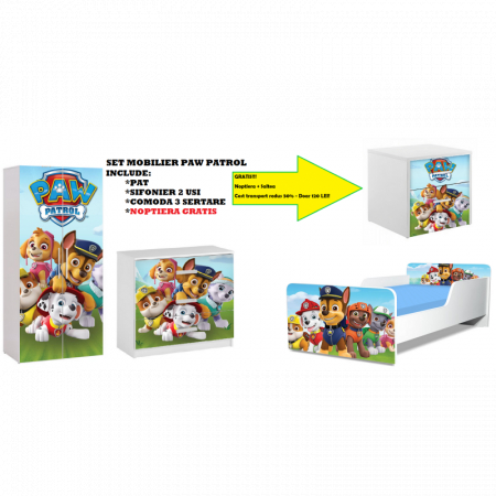 Mobilier - SET PROMO DORMITOR PAW PATROL 140*70 CM