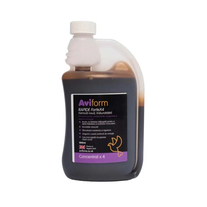 L-Carnitină pentru energie și rezistență porumbei, Aviform Rapide Forte X4,  500 ml [1]