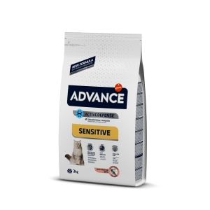 Hrana uscata pentru pisici - Advance Cat Sensitive Adult 10 kg, hrana uscata pisici cu probleme digestive, cu somon