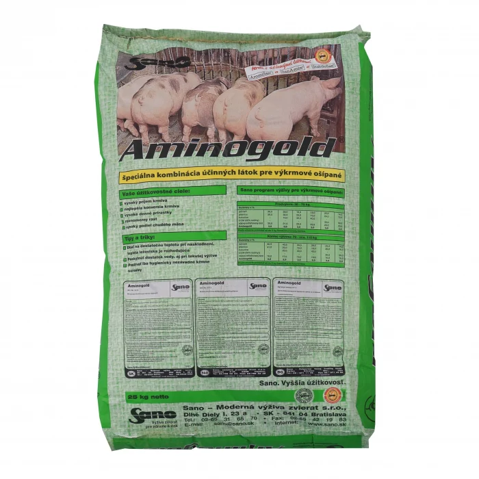 Furaje porci - Aminogold Sano 25 kg, premix vitamine minerale porci la ingrasat