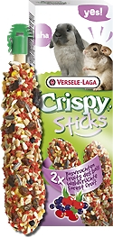Hrana pentru rozatoare - Batoane iepuri, sinsile si porcusori de Guineea Crispy Sticks fructe de padure, 2 buc 110 gr
