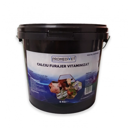 Animale de ferma - Calciu Furajer Vitaminizat, Promedivet, 6 kg