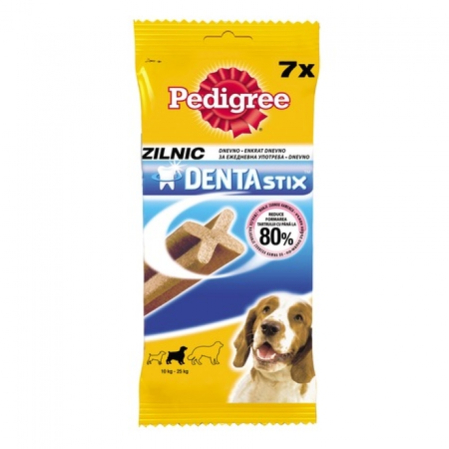Recompense pentru caini - Dentastix Pedigree, recompensa pentru caini talie mica, mono, set 7 buc/110 gr