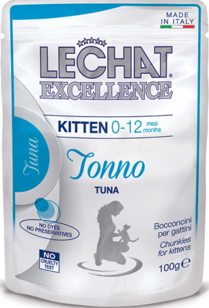Hrana umeda pentru pisici - Hrana Pisica Junior, Excellence, Plic Cu Ton, 100g x 22 + 2 gratuite