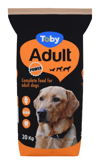 Hrana uscata pentru caini - Hrana Caine, uscata, Farma Dog Toby Adult Power, 20kg