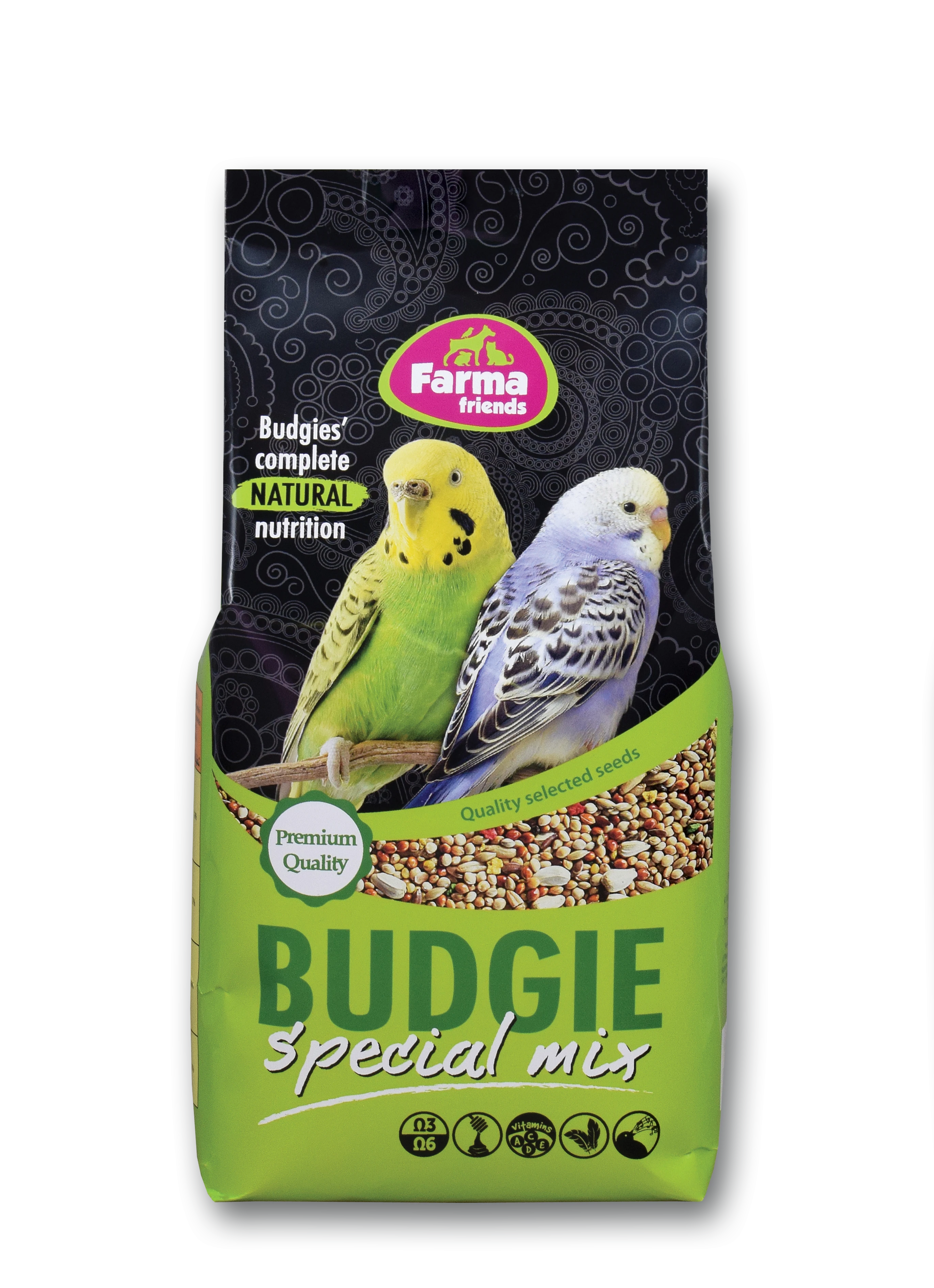 Hrana pentru pasari exotice - Hrana Perusi, Farma Xtra Vital Budgie, 20 kg