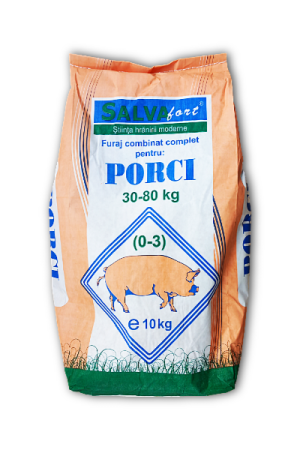 Furaje porci - Furaj ingrasare porci 0-3 granulat, Salvafort, 10 kg