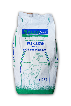 Furaje pui - Furaj pui de carne, boboci gasca si rata 21-2 CF, granulat, Salvafort, 10 kg
