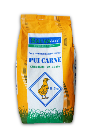 Furaje pui - Furaj pui de carne (gaina, rata, gasca), 22-35 zile 21-1 C, Salvafort, 10 kg