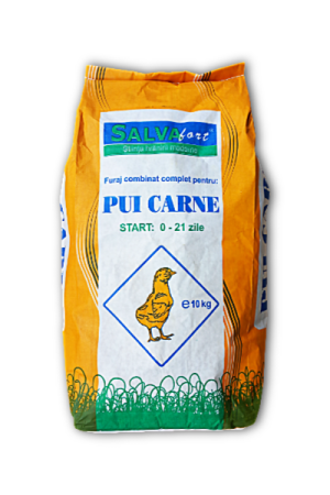 Furaje pui - Furaj pui de carne sub 21 de zile 21-1 S, brizurat, Salvafort, 10 kg