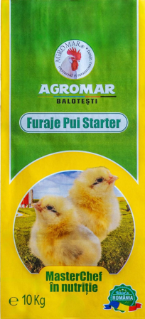 Animale de ferma - Furaj starter brizurat pentru pui, sistem intensiv, Agromar, 10kg