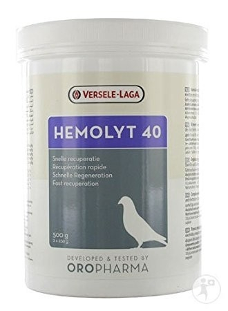 Suplimente pentru porumbei - Hemolyt 40, 500 gr, supliment porumbei cu electroliti si proteina animala