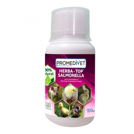 Suplimente pentru pasari si animale - Herbatop Salmonella, Promedivet, 100 ml