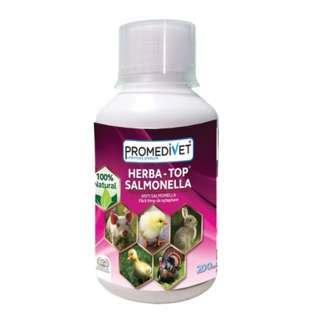 Suplimente pentru pasari si animale - Herbatop Salmonella, Promedivet, 200 ml