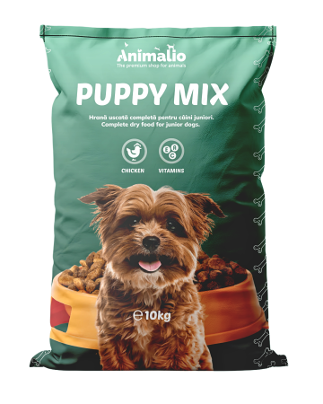 Hrana uscata pentru caini - Hrana caini junior, Animalio Puppy Mix, 10 kg