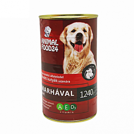 Hrana umeda pentru caini - Hrana Umeda Caine, Animal Food, Conserva cu Vanat, 1240 gr