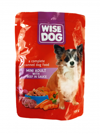 Hrana umeda pentru caini - Hrana Umeda Caini, Wise cu Vita in Sos, 100 gr X 24 buc / set