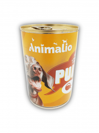 Hrana umeda pentru caini - Hrana umeda pentru caini, cu pui, Animalio, 24 x 415g / set
