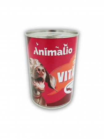 Caini - Hrana umeda pentru caini, cu vita, Animalio, 24 x 415g /set