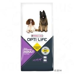 Hrana uscata pentru caini - Hrana Caini Activi cu Pui si Orez, Opti Life Active, 12,5 kg