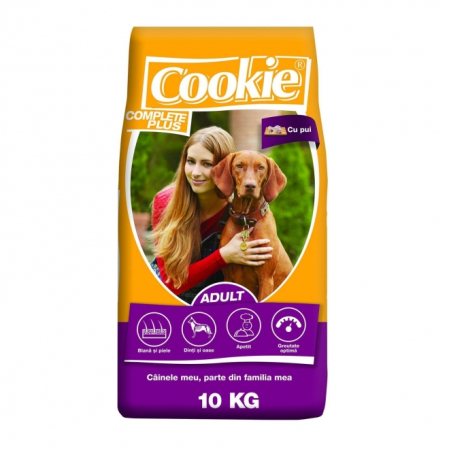Hrana uscata pentru caini - Hrana uscata caini, cu pui, Cookie Adult, 10 kg
