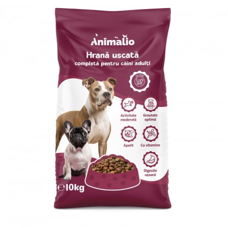 Hrana uscata pentru caini - Hrana Uscata Caini, cu vita, Animalio, 10 kg