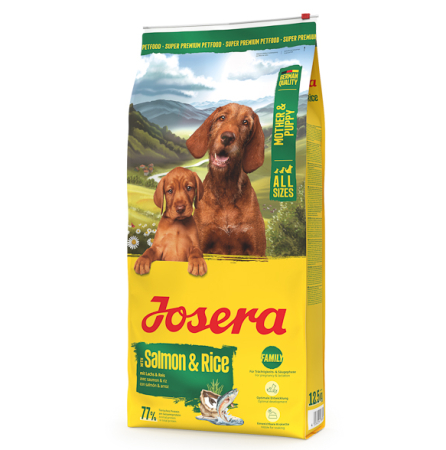 Caini - Hrana uscata caini, Josera Mother & Puppy cu somon si orez, 12.5kg