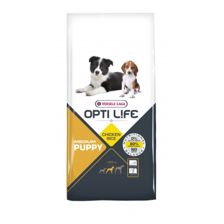 Hrana uscata pentru caini - Hrana uscata catelusi de talie medie Opti Life Puppy Medium, Versele Laga, 12,5 kg