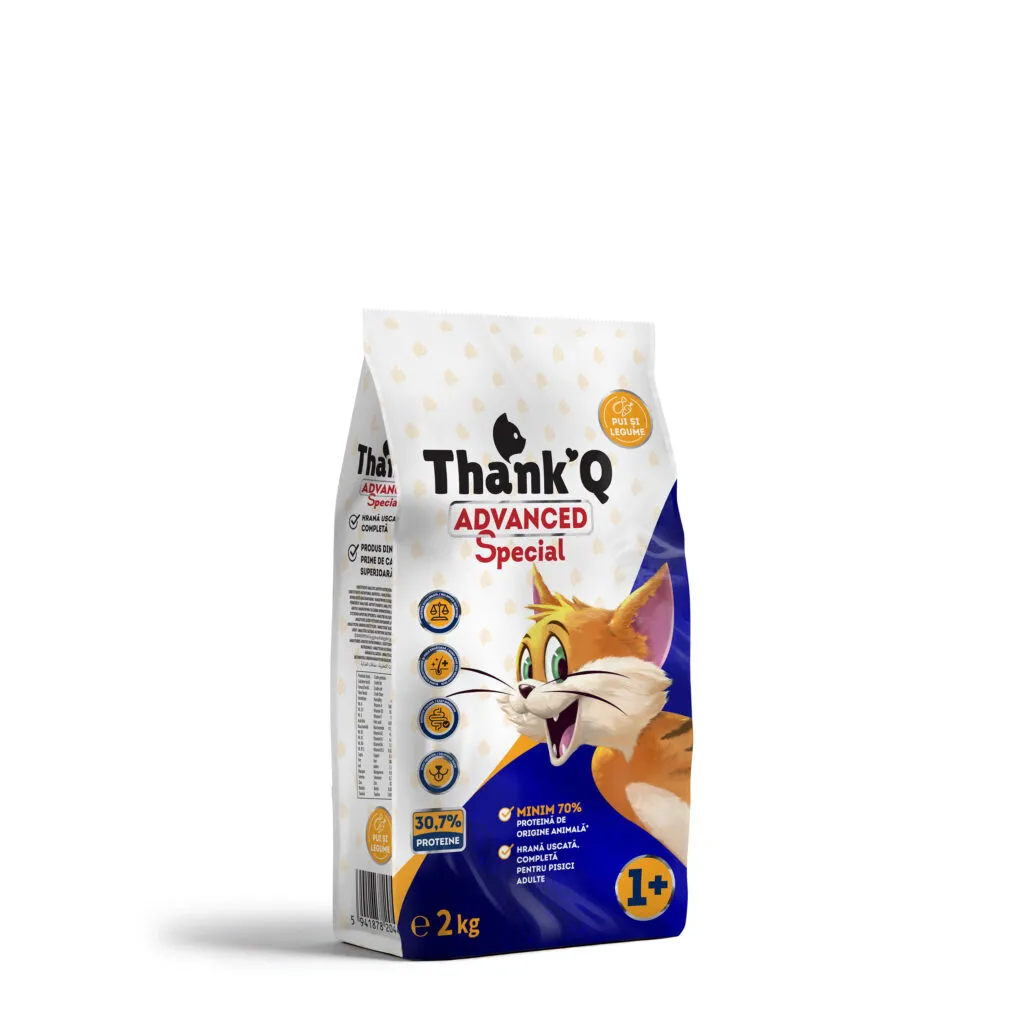 Hrana uscata pentru pisici - Hrana uscata cu pui pentru pisici adulte, Thankq Advance Special, 2 kg