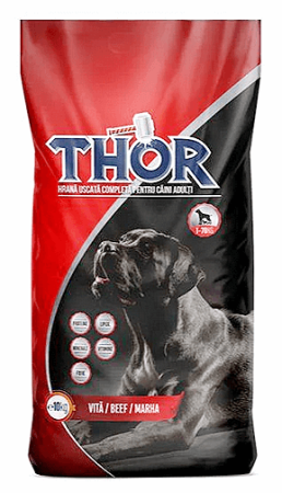 Hrana uscata pentru caini - Hrana uscata pentru caini, cu aroma de vita, Thor, 10kg