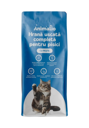 Black Friday - Hrana uscata pentru pisici, cu peste, Animalio, 10 kg