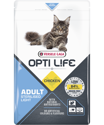 Pisici - Hrana Uscata Pisica, Opti Life Cat Adult Sterilised Light Chicken, 7.5 Kg