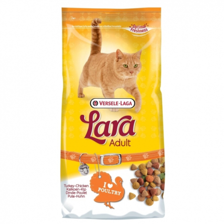 Pisici - Hrana uscata pisici, cu pui si curcan, Lara Adult, Versele Laga, 2 kg