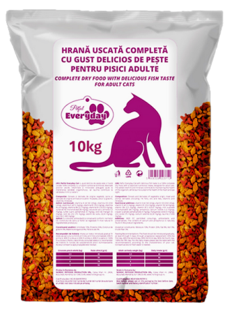 Hrana uscata pentru pisici - Hrana uscata pisici, Every day Cat, cu peste, 10 kg