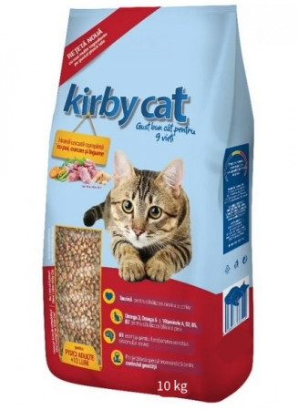 Pisici - Hrana uscata pisici, Kirby cat, (cu pui, curcan si legume), 10 kg