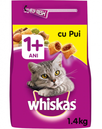 Pisici - Hrana Pisica, Whiskas cu Pui, 1.4kg
