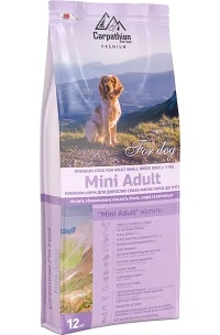 Hrana uscata pentru caini - Hrana Premium Caine Mini Adult, Carpathian Dog Mini Adult, 12 kg
