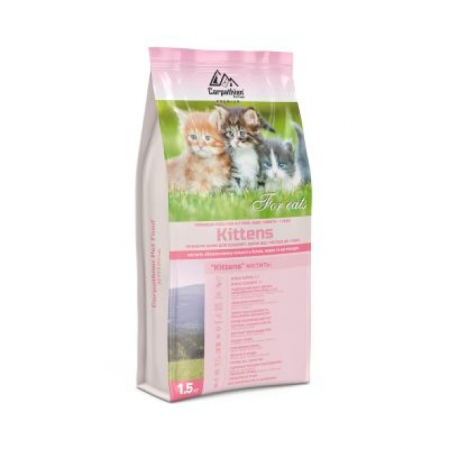 Hrana uscata pentru pisici - Hrana Premium Pisica Junior, Uscata, Carpathian Kittens, 1,5 kg