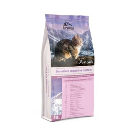 Hrana uscata pentru pisici - Hrana Premium Pisica, Uscata, Carpathian Sensitive Digestive, 1.5 kg