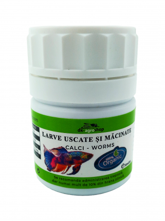Hrana pentru pesti - Larve uscate si macinate, 20 gr