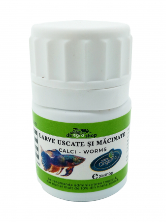 Hrana pentru pesti - Larve uscate si macinate, 10 gr