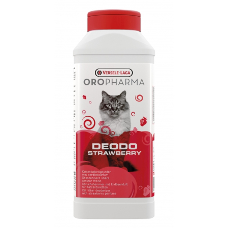 Ingrijire pentru pisici - Odorizant litiera pisici capsuni Oropharma Deodo Strawberry, Versele Laga, 750 gr