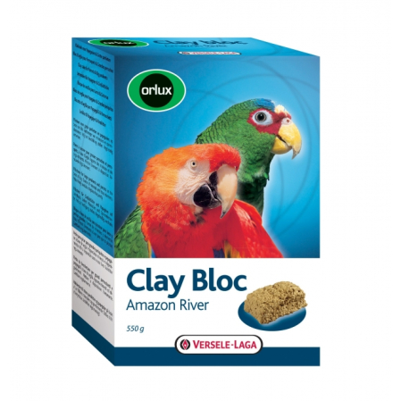Pasari exotice - Supliment papagali talie media simare, bloc de argila, Clay Block Amazon River, 550GR