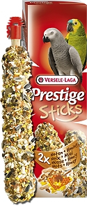 Pasari exotice - Prestige Parots Sticks, Arahide, Migdale si Miere, 2 x 70 gr