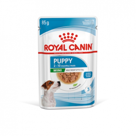 Hrana umeda pentru caini - Hrana Caine Junior, Umeda, Puppy Mini, 85gr X 12 buc/set