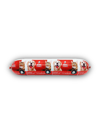 Hrana umeda pentru pisici - Salam pentru caini si pisici cu aroma de vita, Animal food, 1 kg