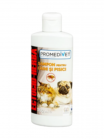 Ingrijire pentru caini - Sampon Caini si Pisici Antiparazitar, Ectocid Herba, 200 ml